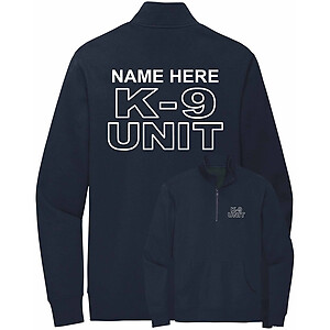 Custom K-9 Unit Quarter Zip Sweatshirt