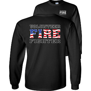 Volunteer Firefighter T-Shirt American Flag