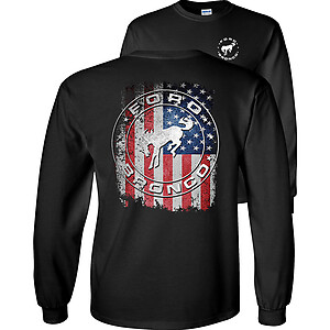 Ford Bronco T-Shirt ford bronco american flag usa