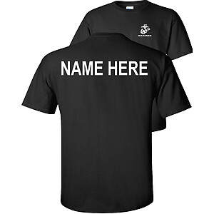 Custom U.S Marines Chest T-Shirt EGA Emblem