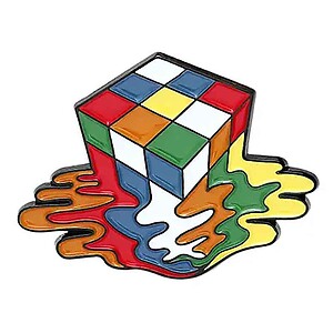 Melting Cube Game Enamel Pin