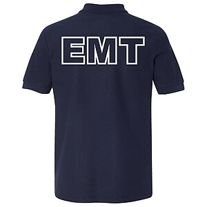 Emergency Medical Technician EMT Short Sleeve Polo Shirt Navy