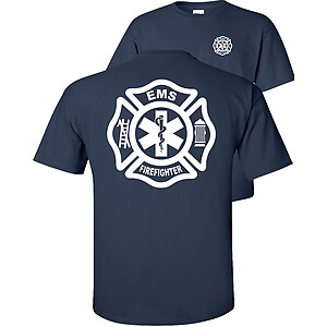 EMS Firefighter T-Shirt Emergency Medical Services Firefighter star of life