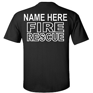 Custom Fire Rescue T-Shirt Personalized 