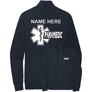 Custom Star of Life Paramedic Quarter Zip Sweatshirt