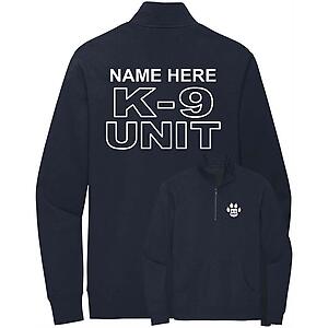 Custom K-9 Unit Quarter Zip Sweatshirt Police K9 Personalized