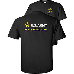 Be All You Can Be U.S Army Stripe T-Shirt Official licensed Army Graphic Logo