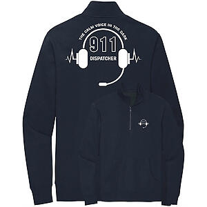 911 Operator 1/4 Zip Dispatcher The Calm Voice in The Dark Headset