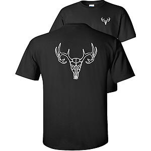 Deer Skull T-Shirt 12 Point Buck Hunting