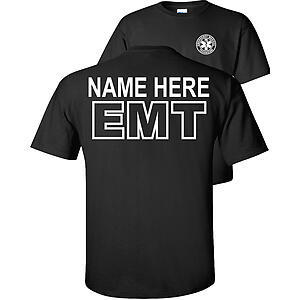 Custom Emergency Medical Technician EMT T-Shirt Personalized