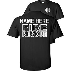 Custom Fire Rescue T-Shirt Personalized 