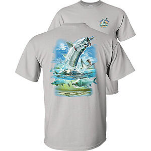 Tarpon Tumble T-Shirt Silver King