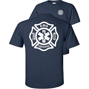 EMS Firefighter T-Shirt Emergency Medical Services Firefighter star of life