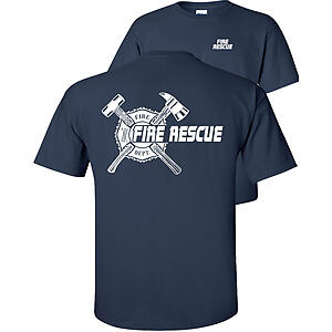 Fair Game Maltese Cross Fire Rescue T-Shirt Firefighter Fire