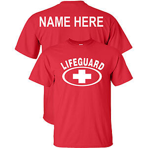 Custom Lifeguard T-Shirt Personalize