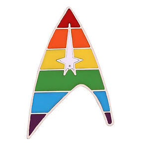 Star Trek Command Insignia Rainbow Pride Enamel Pin Lapel